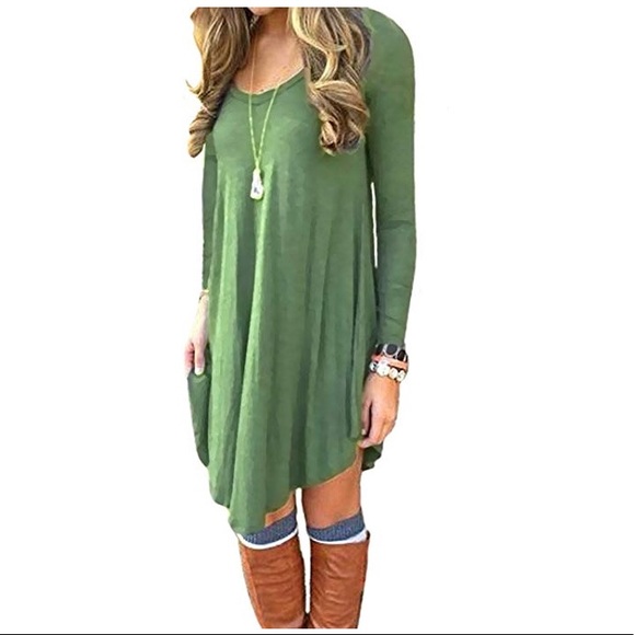 💕HP!💕Casual T-shirt Dress Black short/long slv - Picture 7 of 7